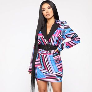 New fashion nova blazer skirt set